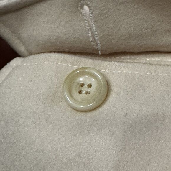 Guess Women’s Wool Blend Cream Pea Coat Double Breasted Size Small - Picture 14 of 16